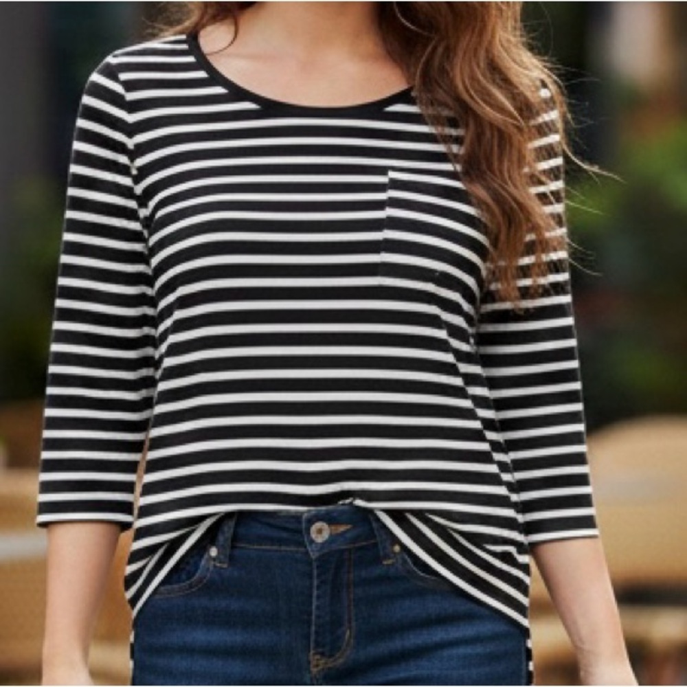Chico’s Striped Nautical Blouse